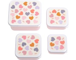 A Little Lovely Company - Lunch & Snack Box Set - hartjes