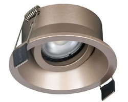 Artdelight Inbouwspot Roura Champagne GU10 Rond 1 Lichts