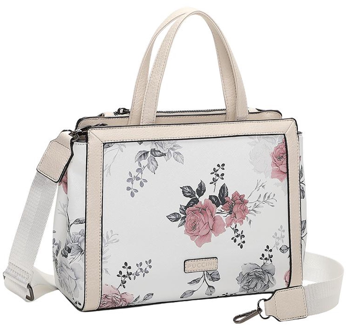 Puccini Diana Medium Schoudertas Dames - Imitatieleer - Roze