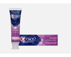 Crest 3D White Advanced Luminous Mint Tandpasta 1 stuk | Verwijdert Oppervlaktevlekken, Versterkt Glazuur & Beschermt Tegen Tandbederf