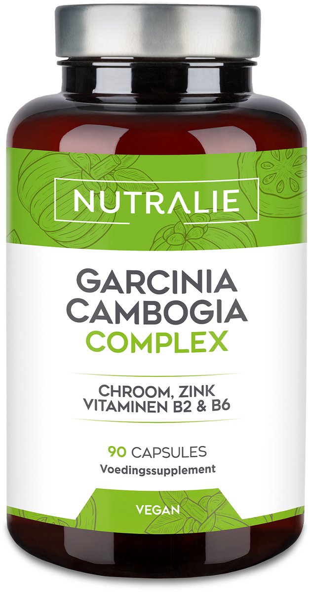 Nutralie Garcinia Cambogia Complex - 90 Capsules - Gewichtsverlies Ondersteuning Supplementen - Mannen en Vrouwen - met 60% HCA, Vitamine B2, B6, Zink & Chroom