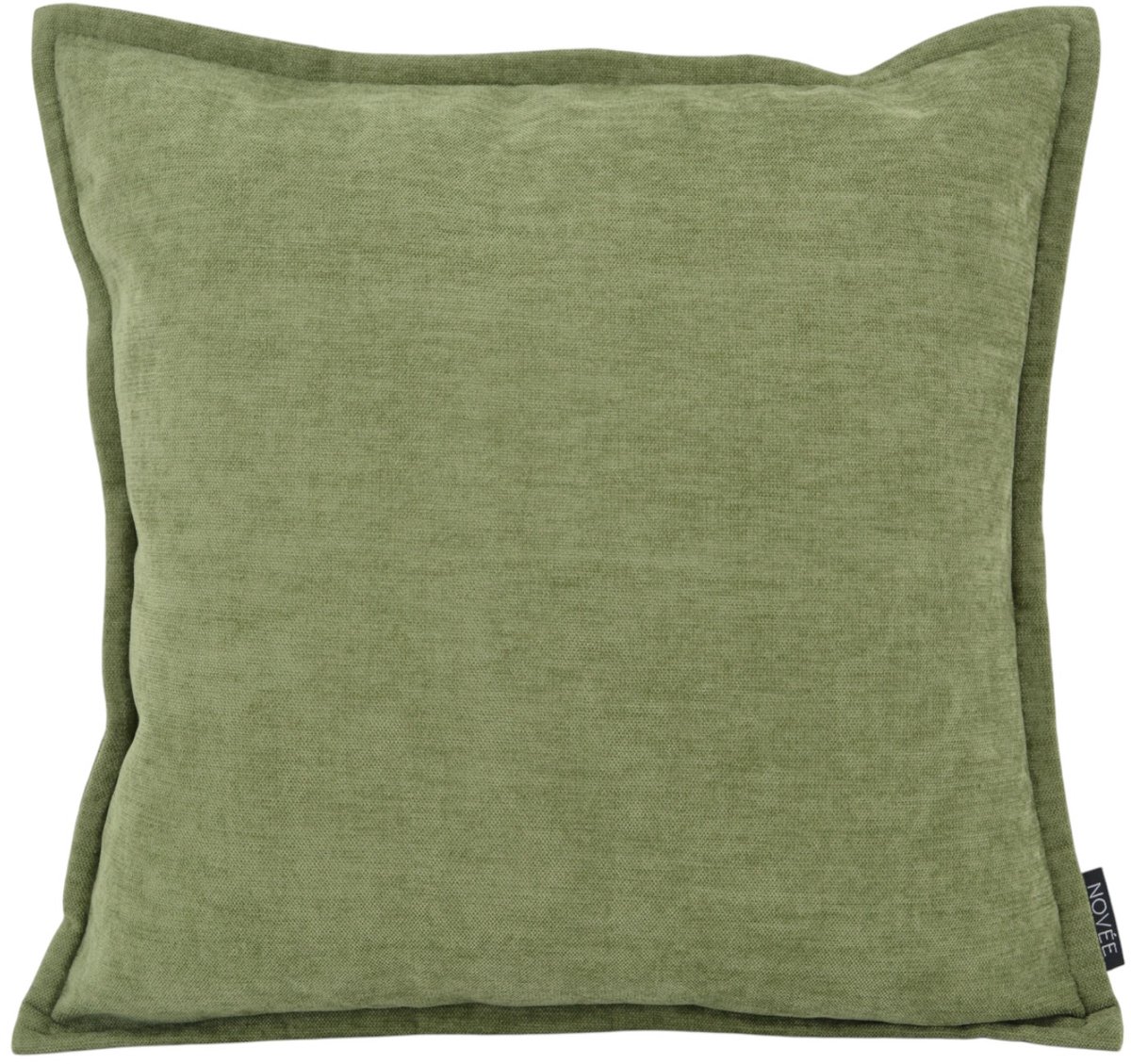 NOVÉE Chenille Piped Groen Kussenhoes | 45x45 cm | Polyester