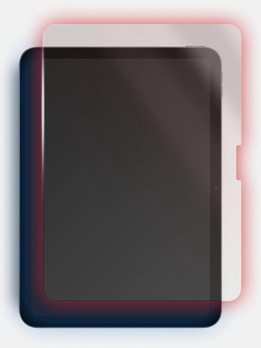 Bodyguardz Red Light converter iPad Pro 13 (M4-M5) – Rand-tot-rand ontwerp voor volledige schermbeveiliging – Gehard Glas met hardheidsclassificatie van 9H – Blokkeringsratio van HEV-blauw licht: 47,09% - Transparant