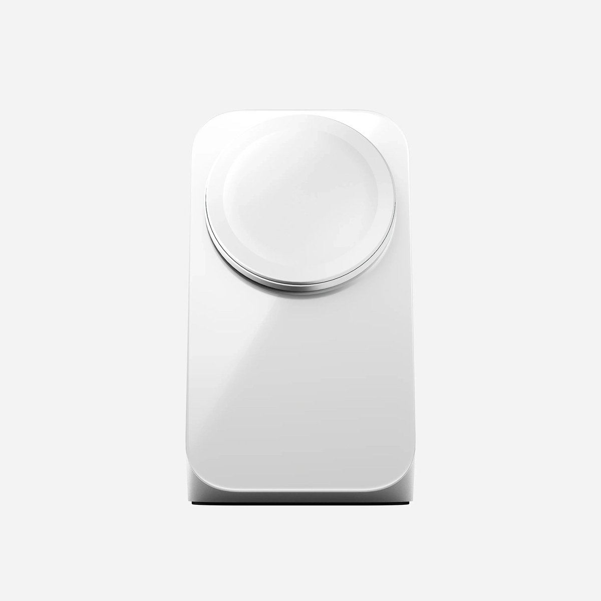 Nomad Stand One MagSafe Qi2.2 Draadloze Oplader – Ondersteunt tot 25W Opladen – Stijlvol Metalen en Glazen Afwerking – Inclusief Oplaadplek voor AirPods - Grijs