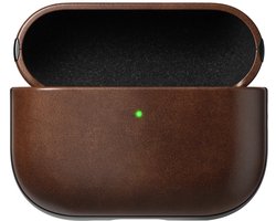 Nomad Modern Lederen Hoesje AirPods Pro 3 – Speciaal Ontworpen voor AirPods Pro (3e Generatie) – Biedt Toegankelijke USB-C Poort – Qi en MagSafe Laadcompatibiliteit - Bruin