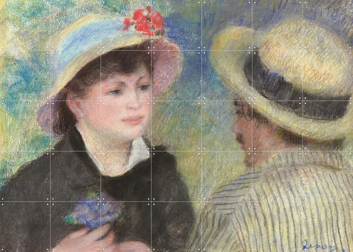 IXXI Boating Couple (said to be Aline Charigot and Renoir), Pierre-Auguste Renoir & Museum of Fine Arts Boston - 140 x 100 cm - Gratis ophangtool -