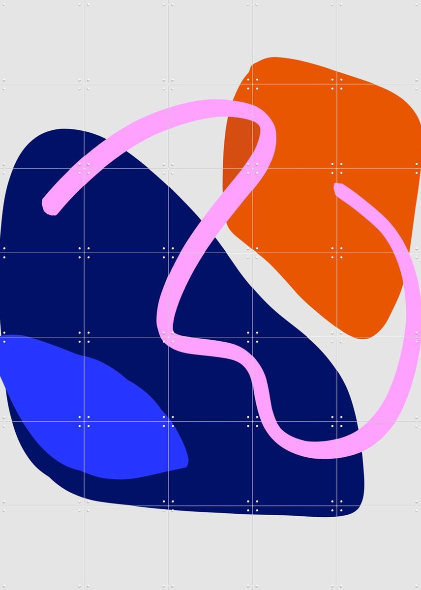 IXXI Bold Shapes 2, Mareike Böhmer - 100 x 140 cm - Gratis ophangtool - Grote wanddecoratie en posters - Fantasierijk, Kleurrijk, Geometrische Kunst