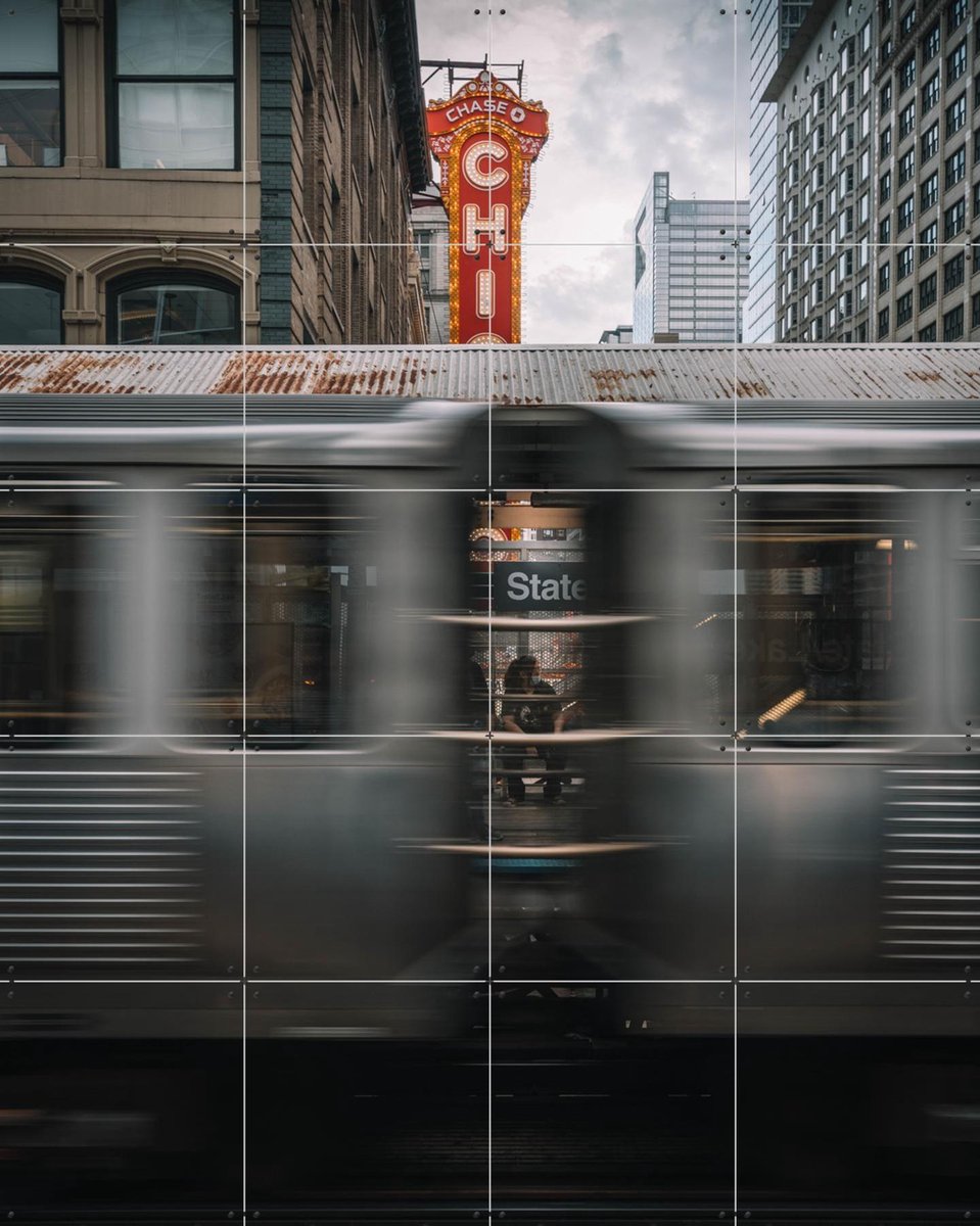 IXXI Train, Tristan Zhou - 80 x 100 cm - Gratis ophangtool - Grote wanddecoratie en posters - Fotografie, Gang, Woonkamer, Mancave, Architectuur