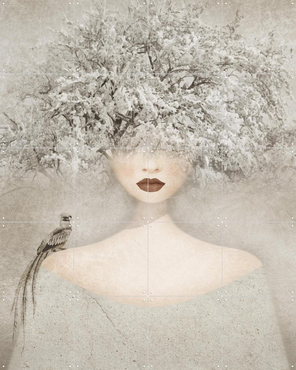 IXXI December, Mirjam Duizendstra - 80 x 100 cm - Gratis ophangtool - Grote wanddecoratie en posters - Surrealisme, Illustraties, Grafisch Ontwerp