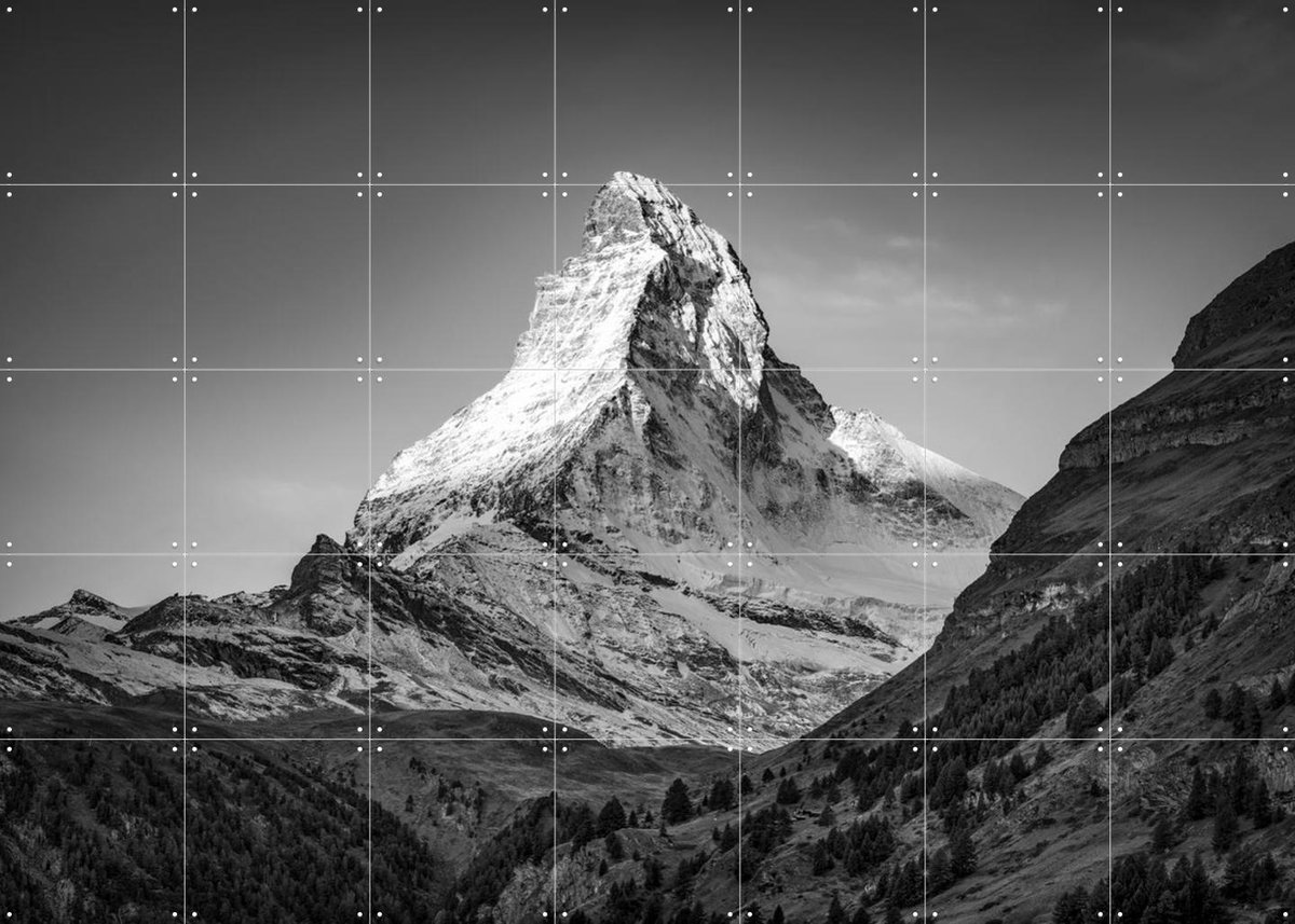 IXXI Peak of Matterhorn mountain, Zermatt, Switzerland, Jan Becke - 140 x 100 cm - Gratis ophangtool - Grote wanddecoratie en posters - Fotografie