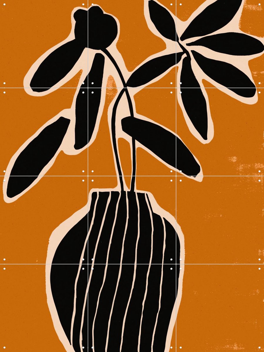 IXXI Ochre Still life No2, Treechild & Various - 60 x 80 cm - Gratis ophangtool - Grote wanddecoratie en posters - Grafisch Ontwerp, Illustraties