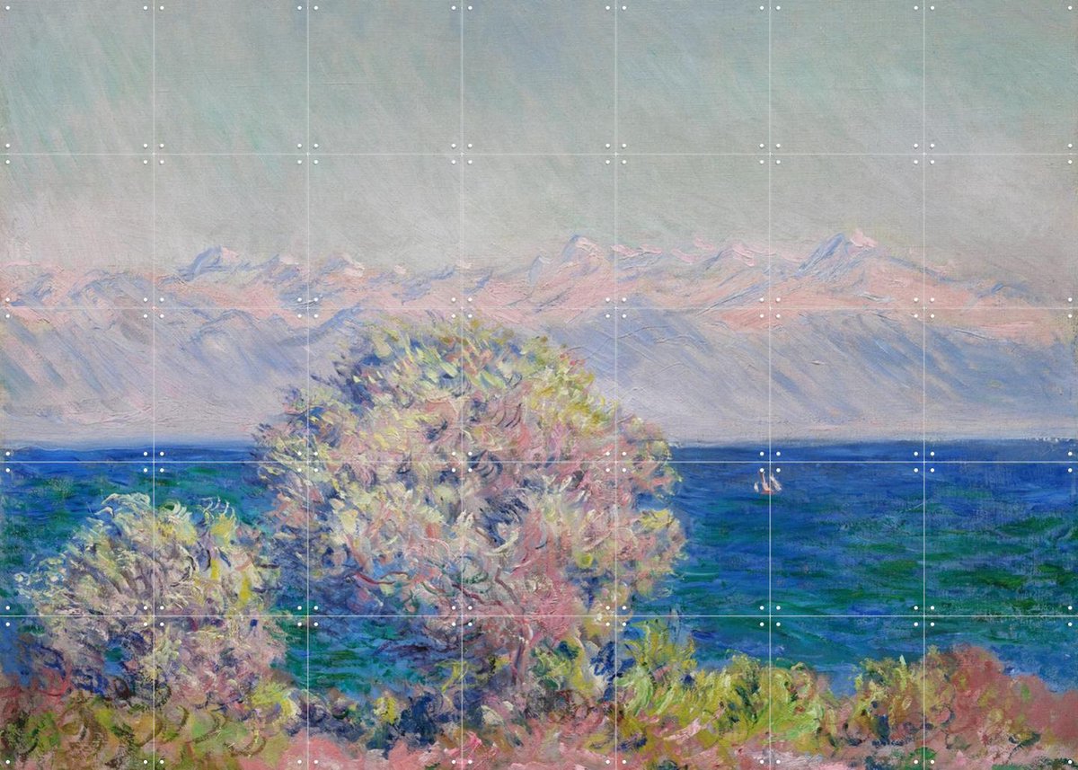 IXXI Cap d'Antibes, Mistral, Claude Monet & Museum of Fine Arts Boston - 140 x 100 cm - Gratis ophangtool - Grote wanddecoratie en posters -
