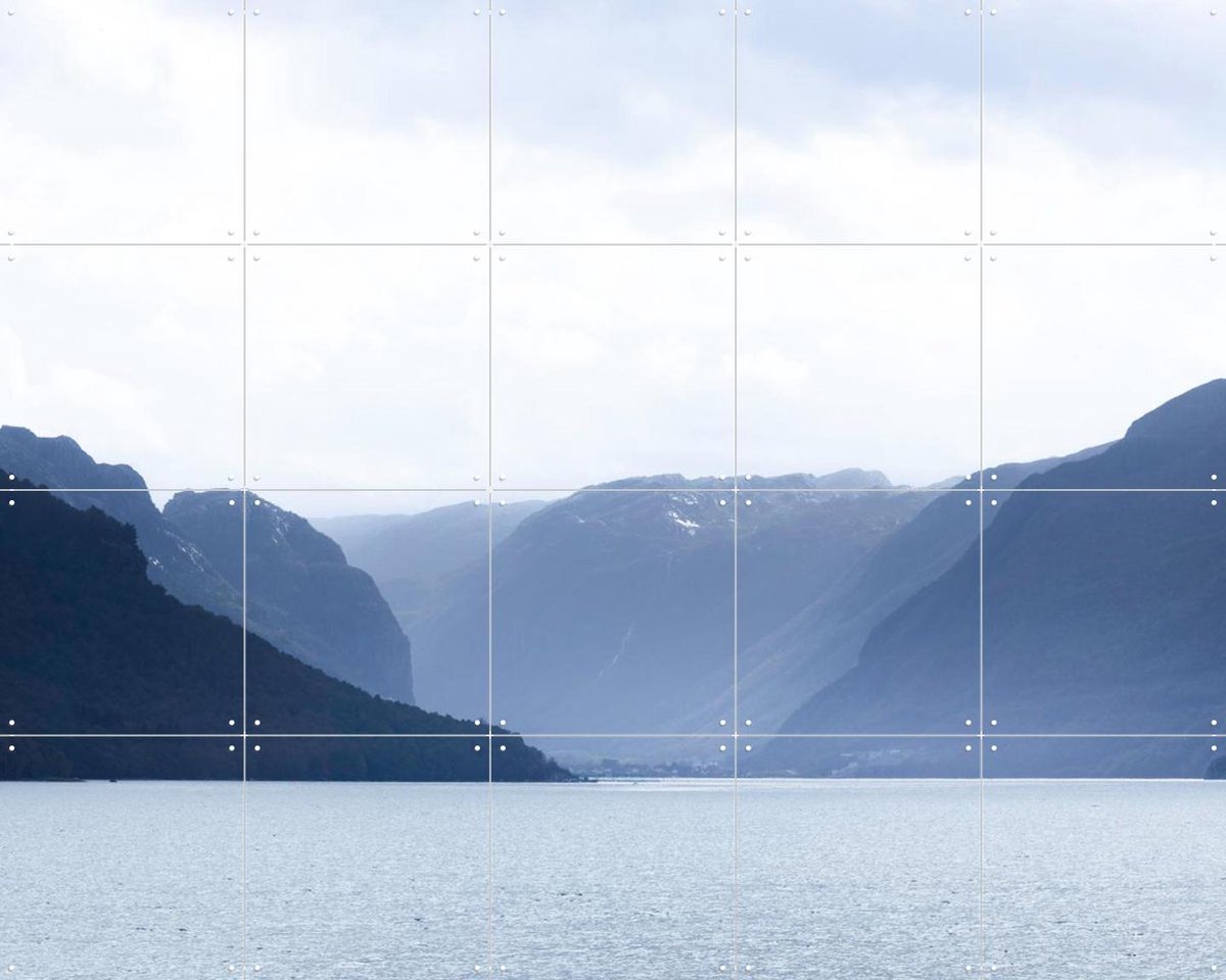 IXXI Norwegian Fjords, Claire Droppert - 100 x 80 cm - Gratis ophangtool - Grote wanddecoratie en posters - Fotografie, Naturalisme, Minimalisme
