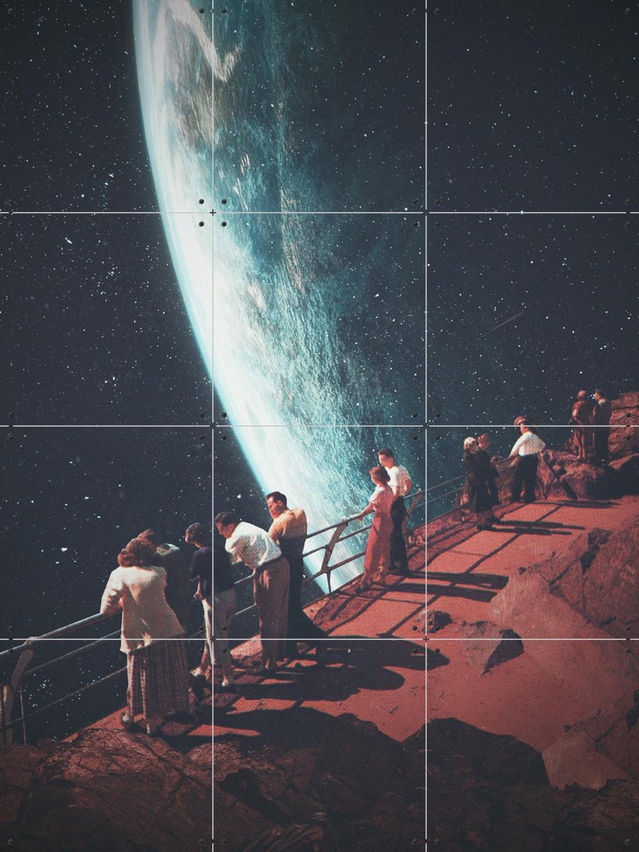 IXXI Missing the Ones we left behind, Frank Moth - 60 x 80 cm - Gratis ophangtool - Grote wanddecoratie en posters - Vintage, Digitale Kunst