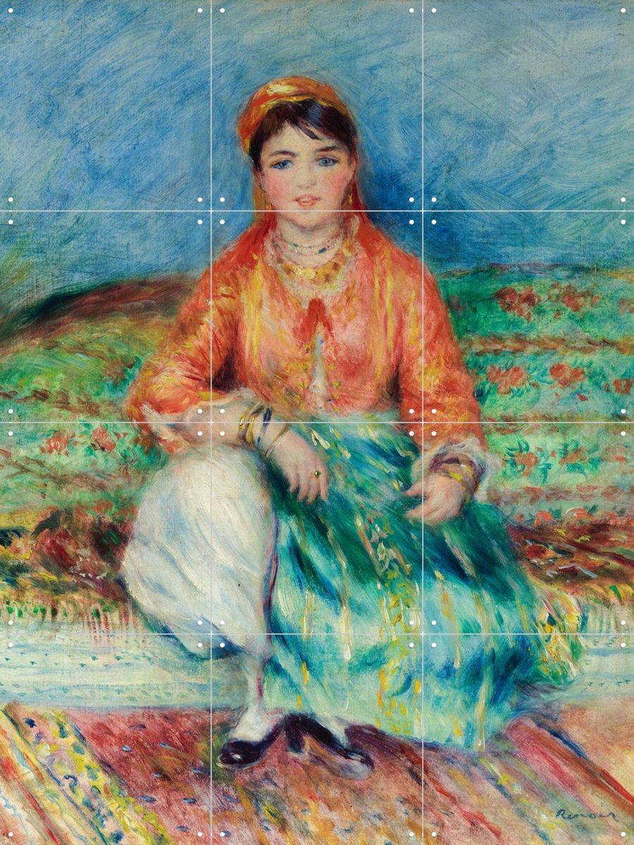 IXXI Algerian Girl, Pierre-Auguste Renoir & Museum of Fine Arts Boston - 60 x 80 cm - Gratis ophangtool - Grote wanddecoratie en posters -