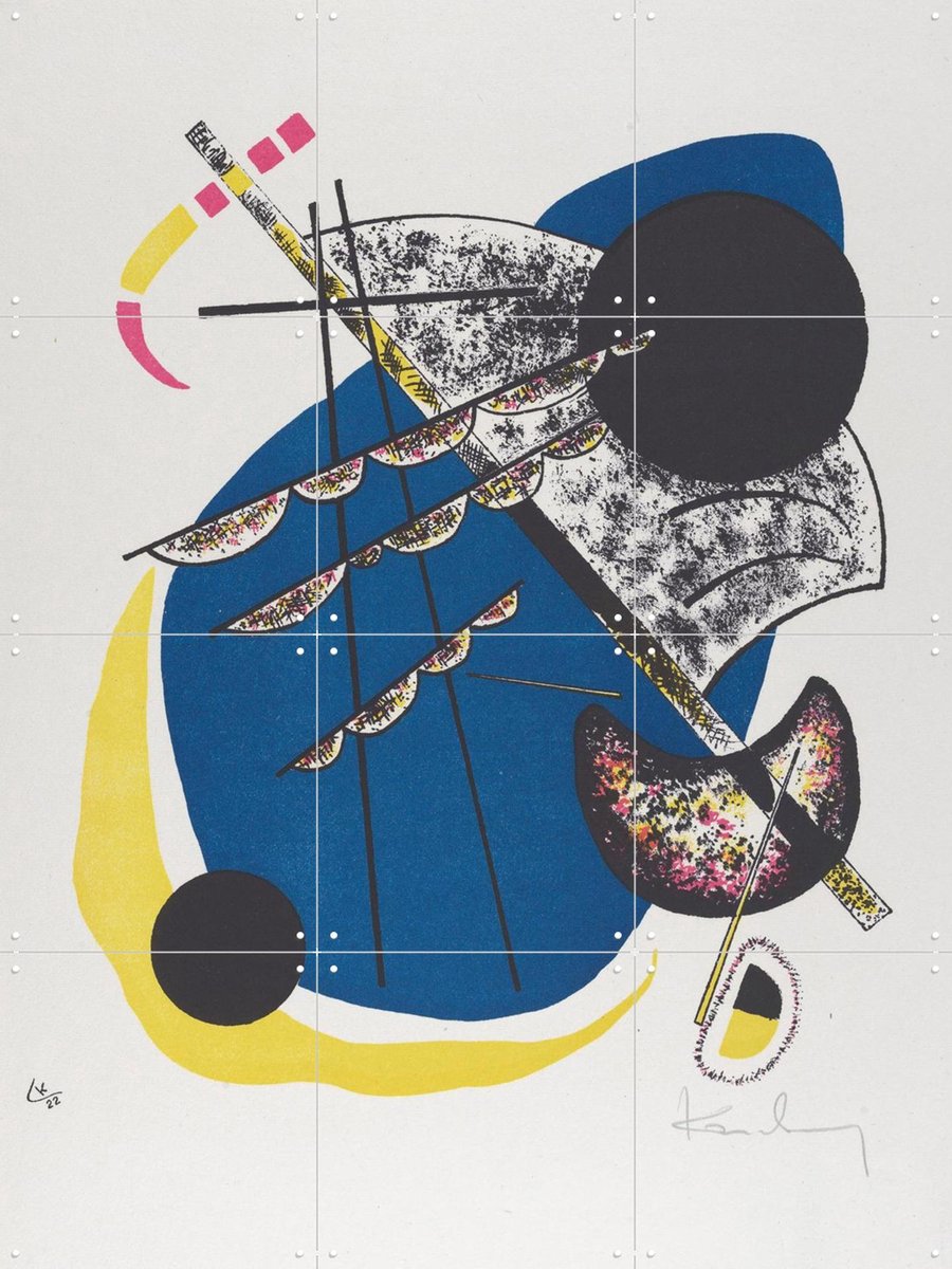 IXXI Kleine Welten II, Kandinsky & Bridgeman Images - 60 x 80 cm - Gratis ophangtool - Grote wanddecoratie en posters - Geometrische Kunst, Kleurrijk