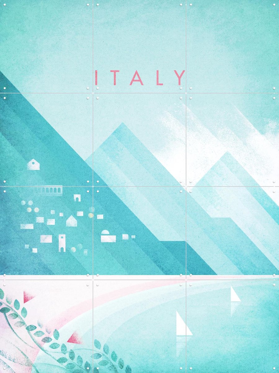 IXXI Italy, Henry Rivers - 60 x 80 cm - Gratis ophangtool - Grote wanddecoratie en posters - Geometrische Kunst, Illustraties, Digitale Kunst