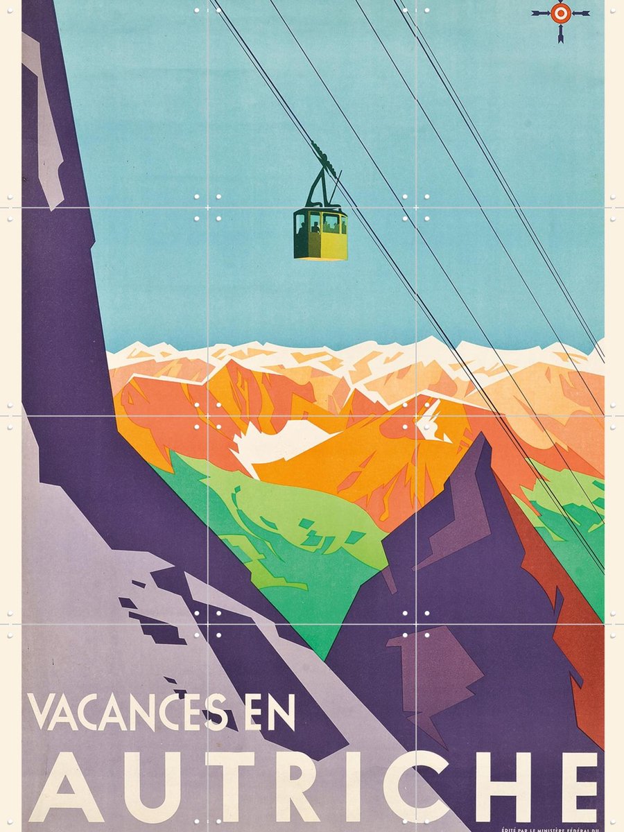 IXXI Austria Poster, Bridgeman Images - 60 x 80 cm - Gratis ophangtool - Grote wanddecoratie en posters - Grafisch Ontwerp, Illustraties, Vintage