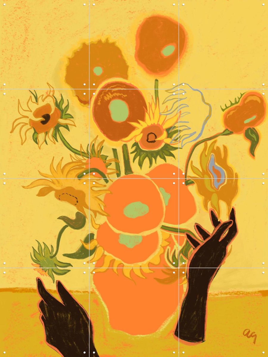 IXXI My Sunflowers, Arty Guava & Van Gogh 21st Century - 60 x 80 cm - Gratis ophangtool - Grote wanddecoratie en posters - Illustraties, Digitale
