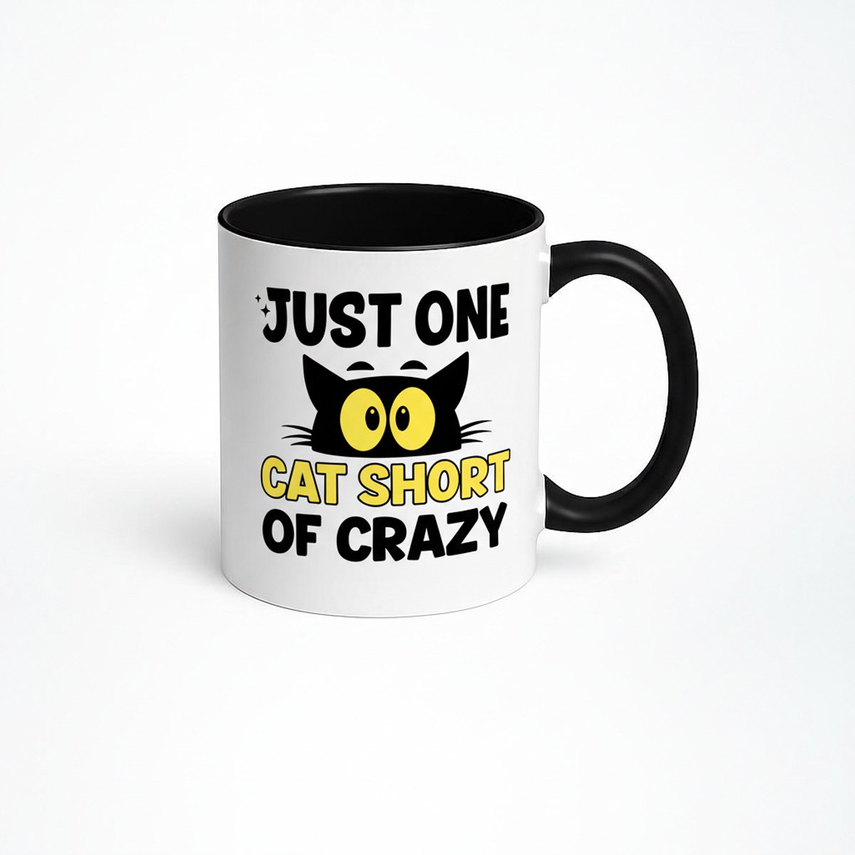 Just One Cat Short of Crazy Mok - Grappige Katten Mok