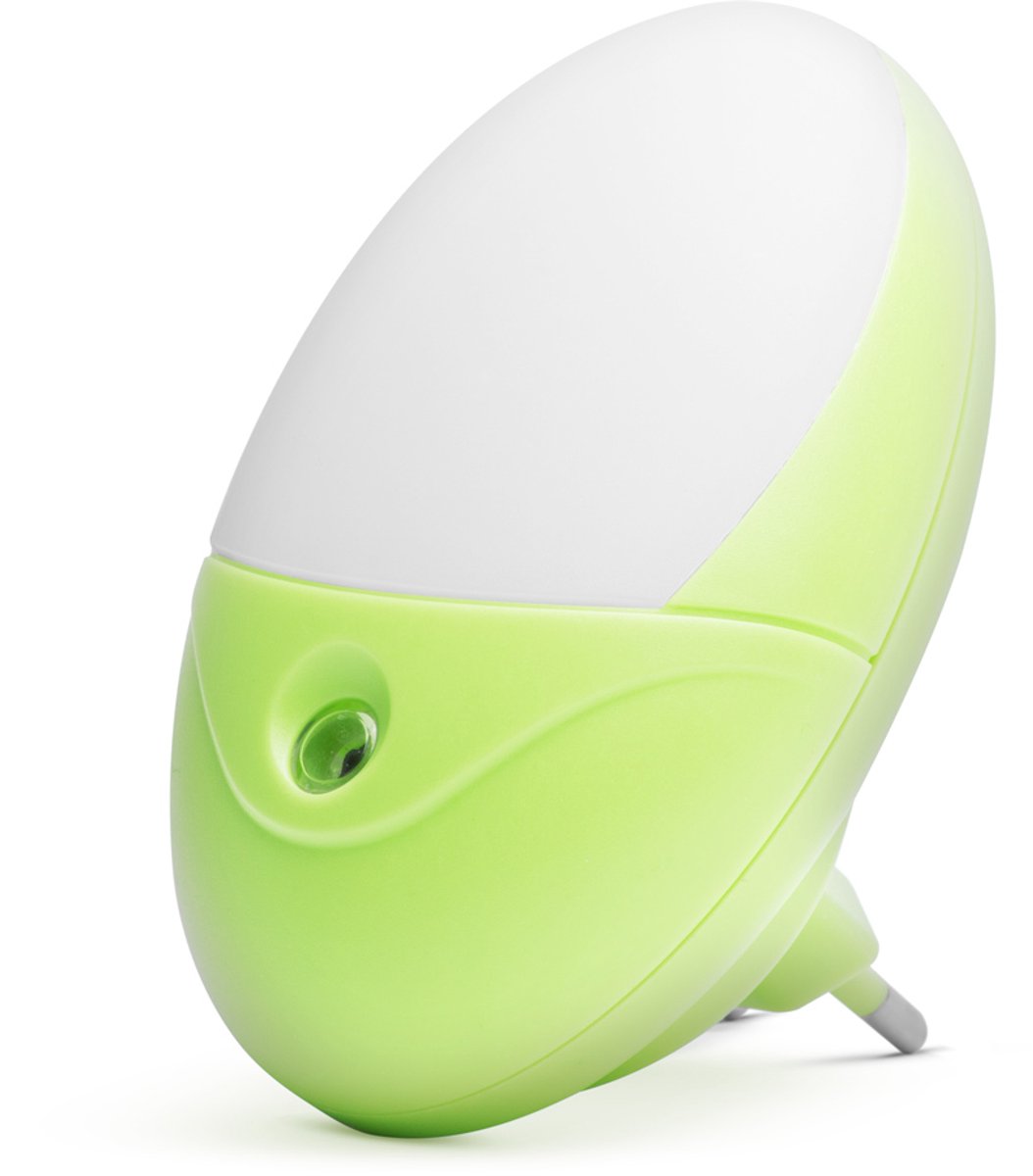 LED Stopcontact Stekker Nachtlampje - Met Lichtsensor - 240V - 6x LED (Koel Wit 6000K) - 0,5W - \~20 Lumen - Automatisch Aan/Uit - Energiezuinig - 30.000u Levensduur - Voor Slaapkamer, Gang & Kinderkamer [20281D]