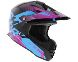 Casque Shark Varial Anger brillant noir rose bleu S - Casque Cross pour motocross / quad / etc