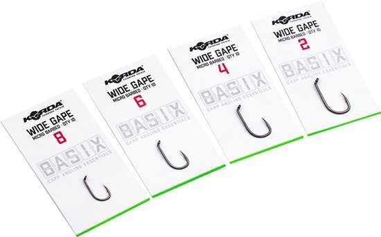 Korda Basix Wide Gape Micro Barbed #8 — afbeelding 3