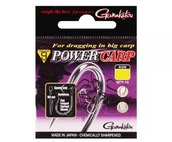 Gamakatsu Power Carp Flatted Eye Barbless #14 van Gamakatsu — afbeelding 3