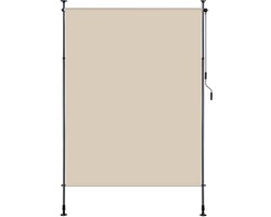 Store enrouleur Rolgordijn - 200 x 270 cm - Protection solaire résistante aux UV - Store enrouleur - Rideau d'extérieur - Brise-vue - Couverture de terrasse - voor buiten - crème