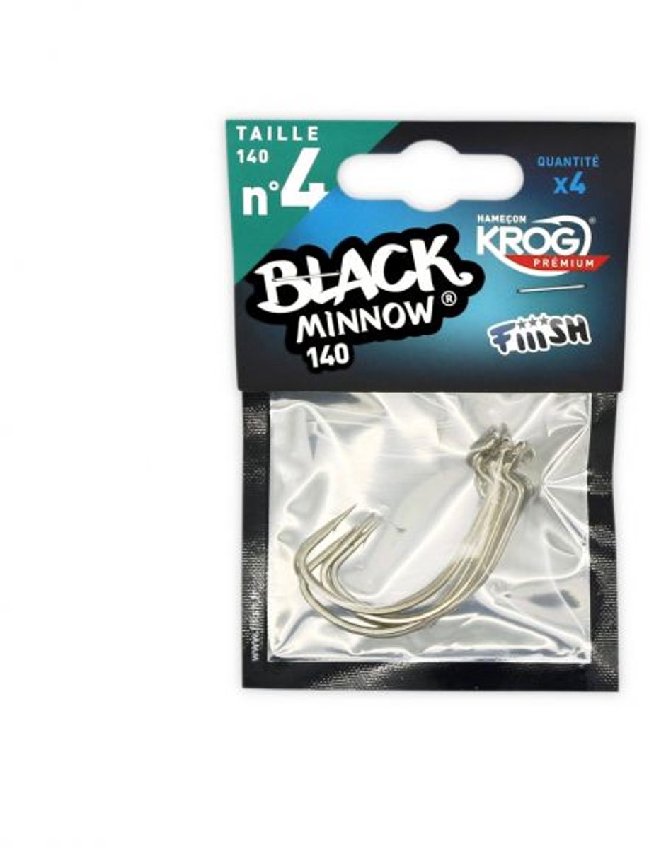 Fiiish Black Minnow Krog Premium VMC Haken No. 5 - 160 (4pcs)