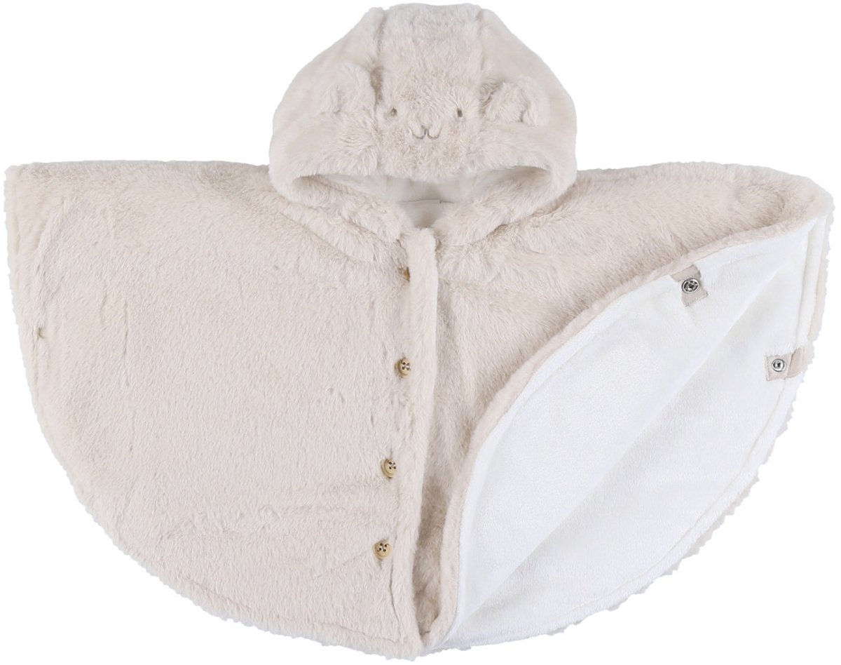Noukie's M&M25 Poncho Imitatiebont - 6 - 12 Mnd - Beige