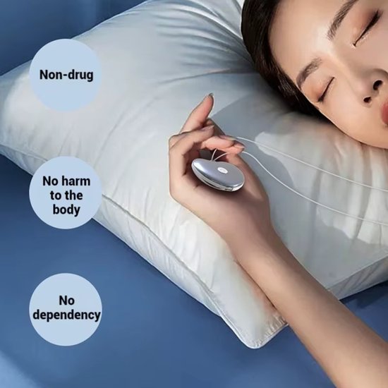 Mini Slaap Hulpapparaat - Slim Microcurrent Pulse Voor Nek - Handheld Ontspanningsapparaat voor Betere Slaap, Vermindering van Angst en Stress, en Verbetering van Slaapkwaliteit- Zwart van Livasia — afbeelding 4