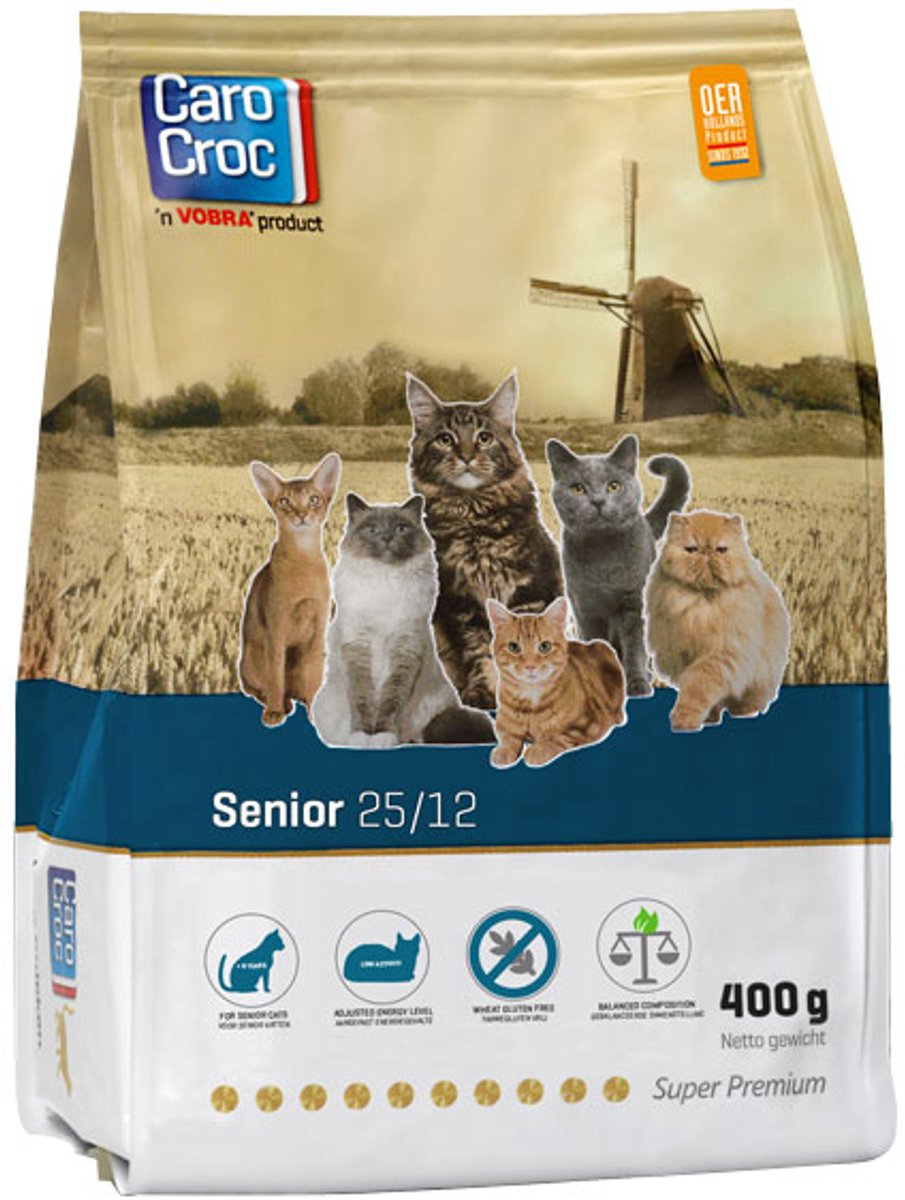 CaroCroc Carocroc Feline Senior 25/12 6 X 400 Gr