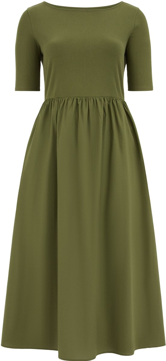 WE Fashion Dames jersey maxi jurk - Curve