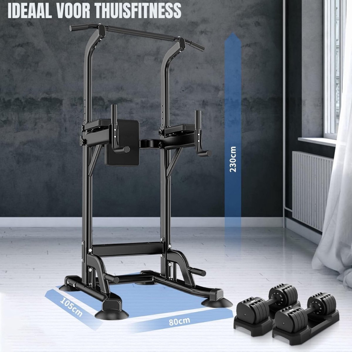 SCH Pull Up Station - Fitness - 100cm x 65cm x 230cm thumbnail 4