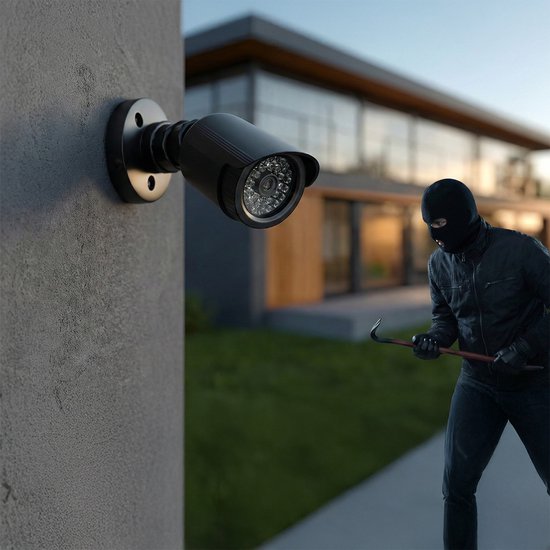 Dummy camera IR-LED's, zwart, voeding 2xAA, ABS, IR1800 B - Set met batterijen van Merkloos — afbeelding 3
