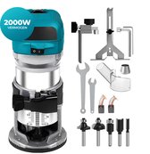 Golermo® 2000W Bovenfrees met Variabele Snelheidsregeling – Houtfreesmachine incl. Accessoires