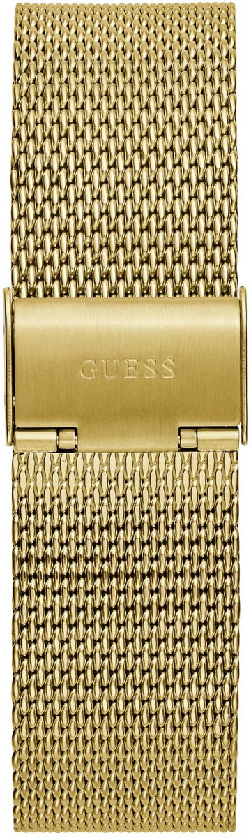 Guess Forrest Quartz Analoog Horloge Goudkleurig Case: 100% Recycled Steel | Armband: 100% Mesh 42 mm U1393G2M