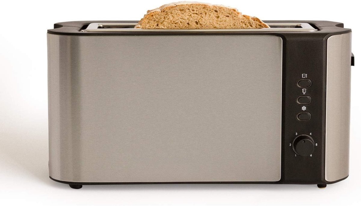 Aura® Tosti Apparaat Broodrooster - Tosti Apparaat - Tosti Broodrooster - Grijs - 15cm x 38cm x 20cm