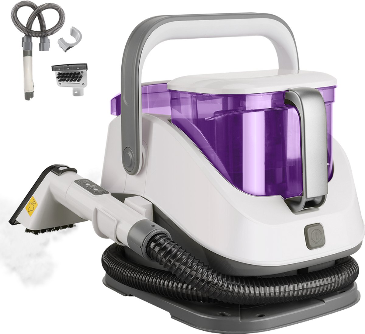 Tapijtreiniger 2.0 - Vlekkenreiniger & Bank Reiniger - Stoomreiniger - Zetelreiniger Machine - Tapijt Apparaat Meubelreiniger - Haarverwijderaar Stofzuiger Voor Dierenharen Reinigen - 1350W Krachtige Zuigkracht - Voor Bank, Auto, Matras