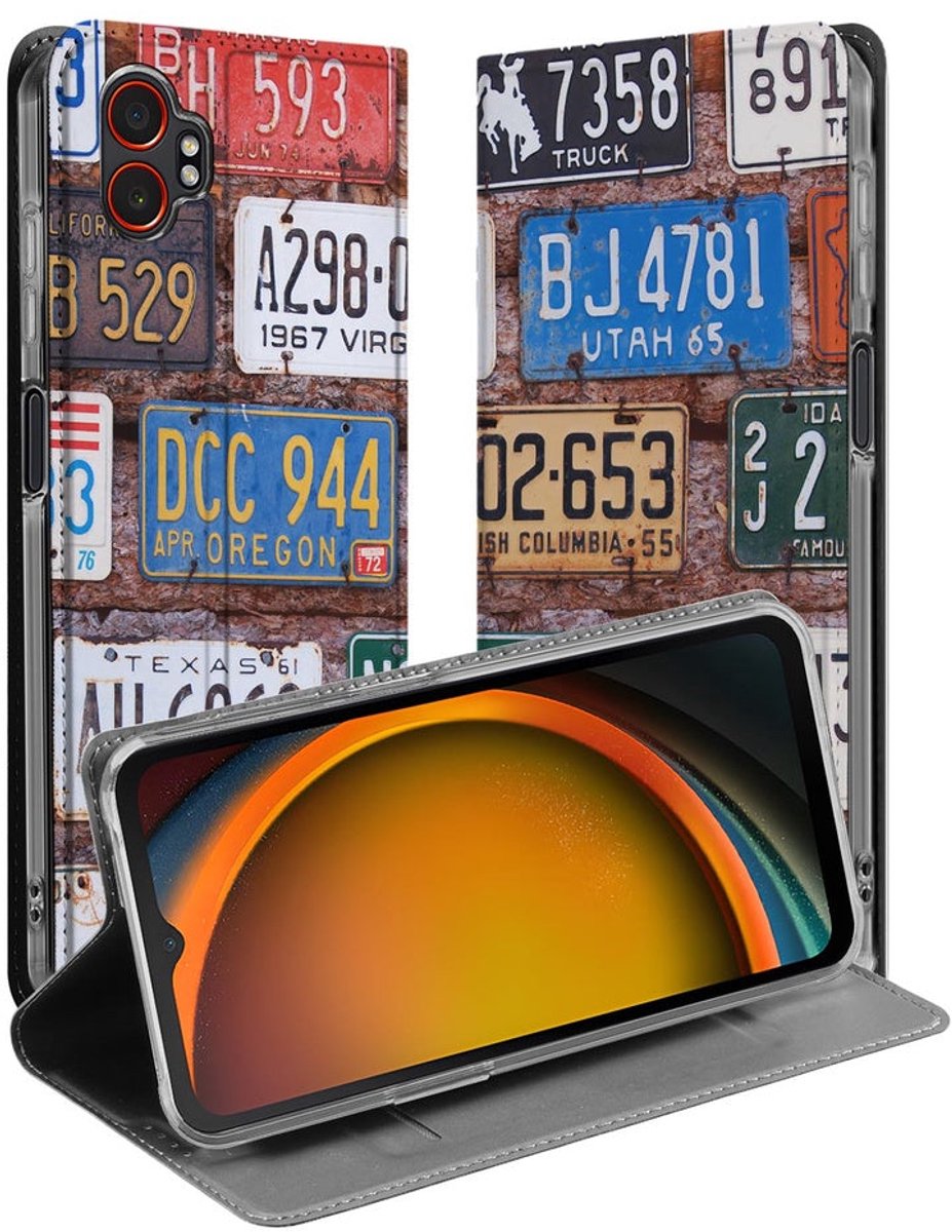 Smart Cover Hoesje Samsung Galaxy Xcover 7 Pro Kentekenplaten