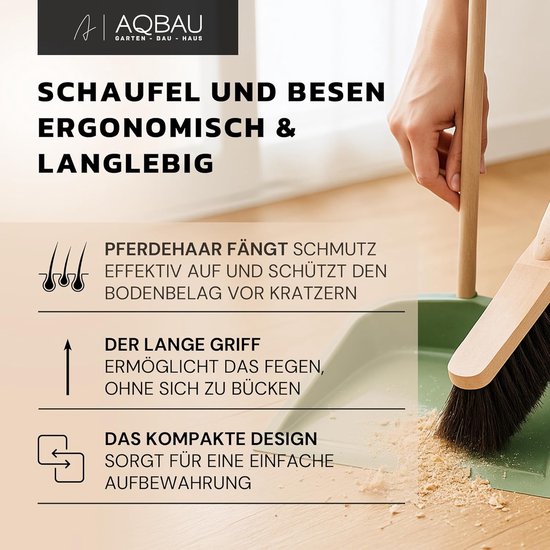 Veegmachine lange steel - Staande schep - Snel opruimen - Ergonomisch ontwerp - 79 cm steel - Grijs van Merkloos	 — afbeelding 2