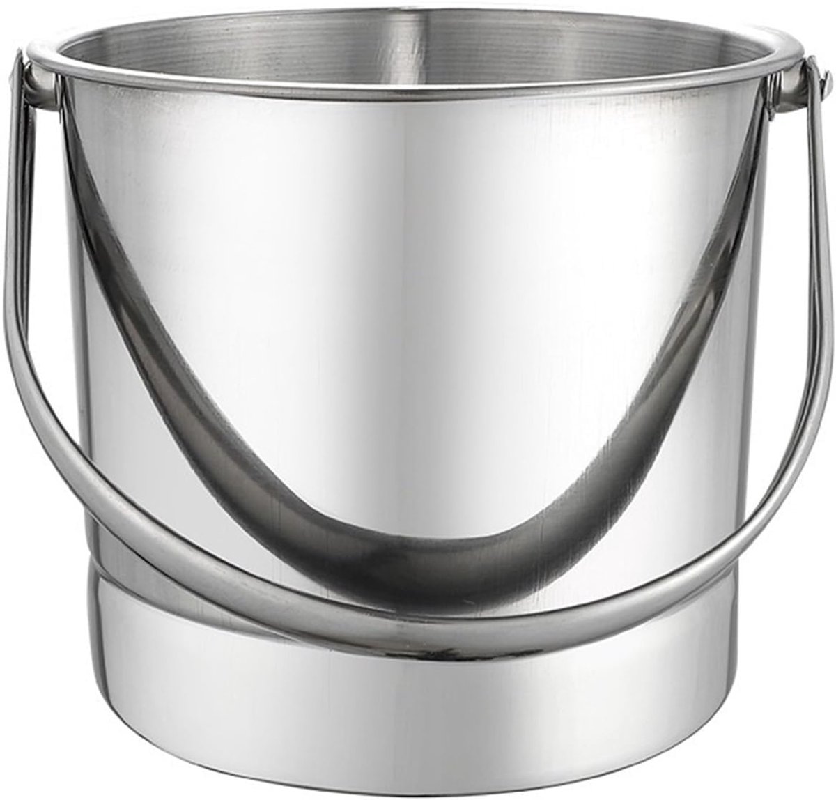 IJs Emmer RVS - IJsemmer voor IJsblokjes en handvat - 14,5 x 13 x 12,5 cm