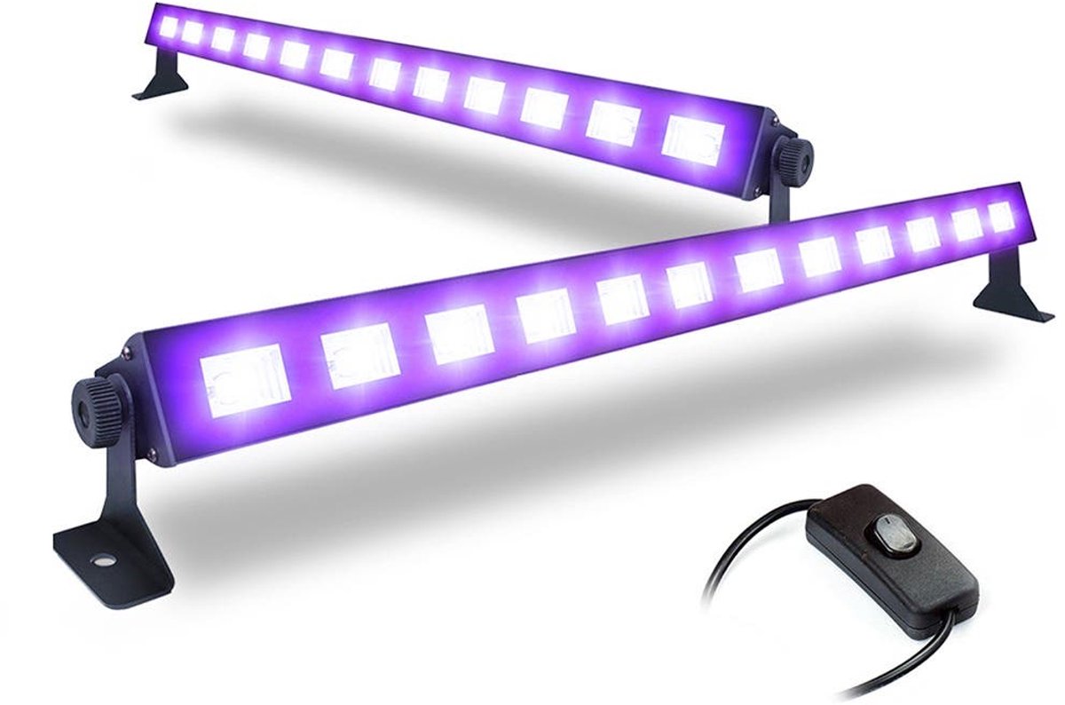 BeamZ set van 2 BUV123 LED UV blacklight bars - 12 x 3W