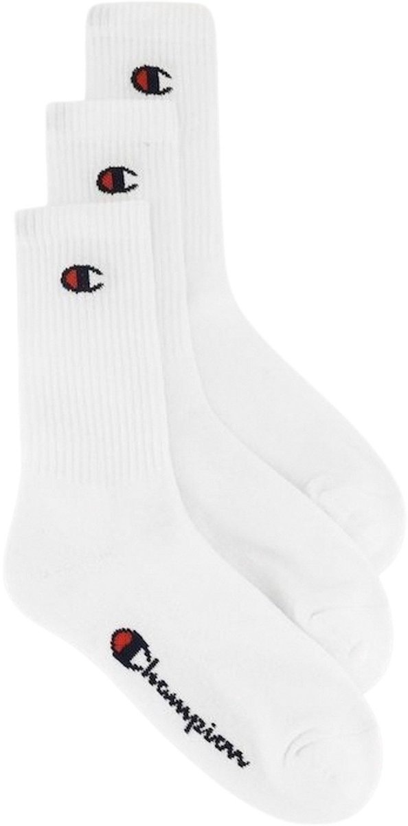 Champion Basic Crew Sokken Senior 3-pack Wit