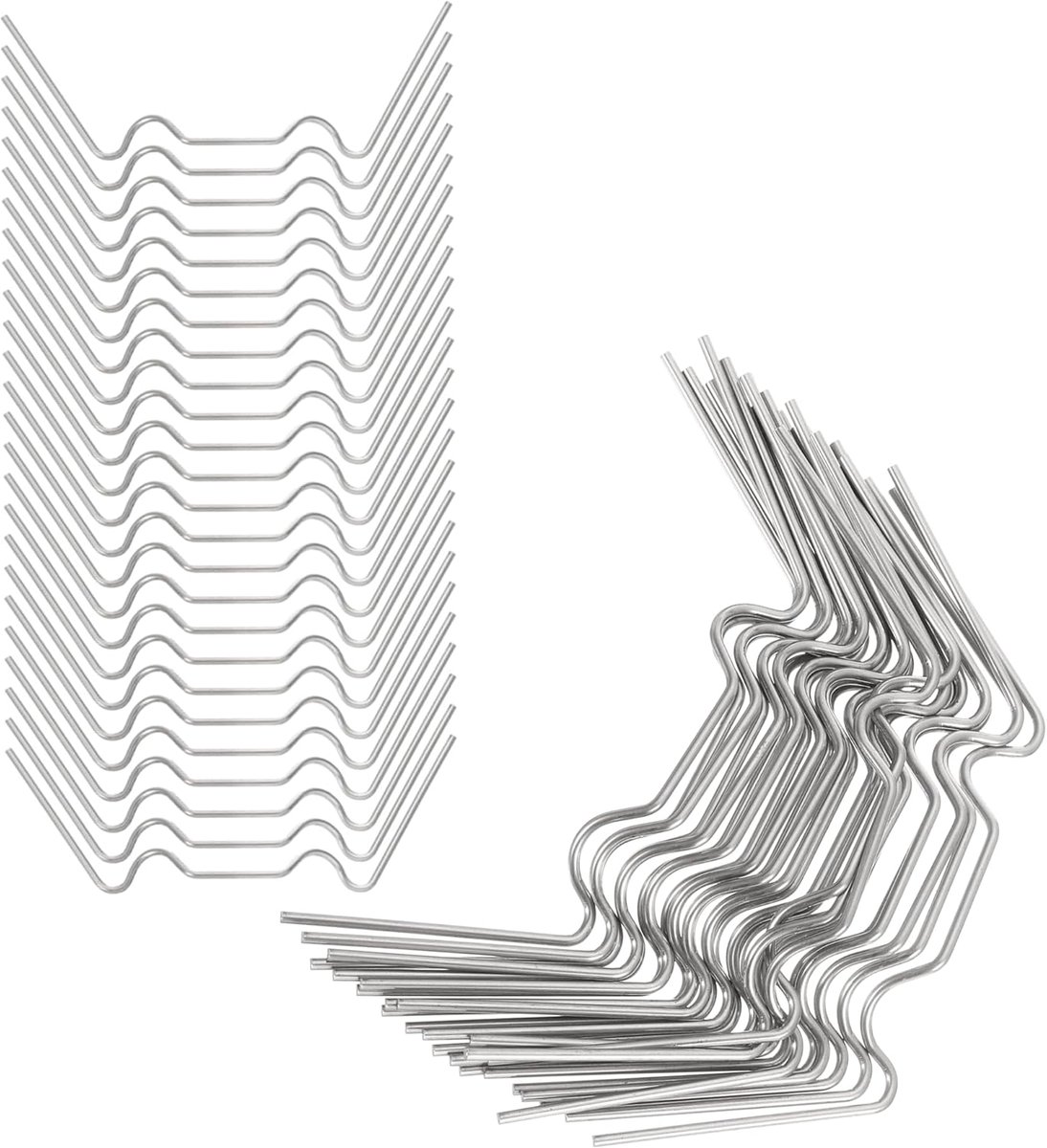 100x Broeikasklemmen Roestvrij Staal 1,6mm Dikte - Universele Kasplaat Bevestigingsclips
