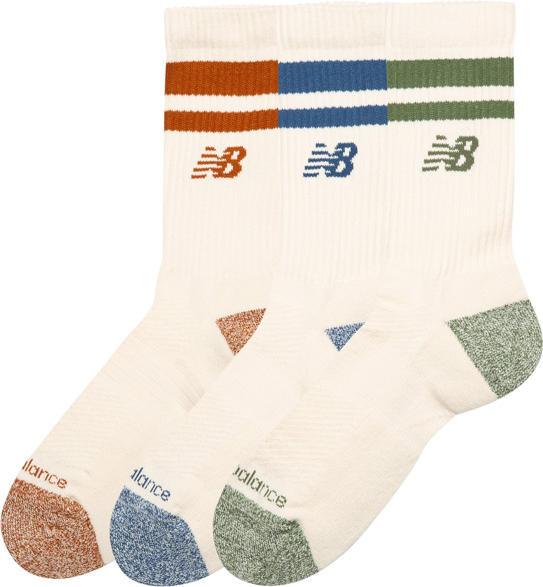 New Balance Active Premium Stripe Crew Sock Unisex Sportsokken - ASSORTED — cadeau in Cadeau-ideeën - foto 4
