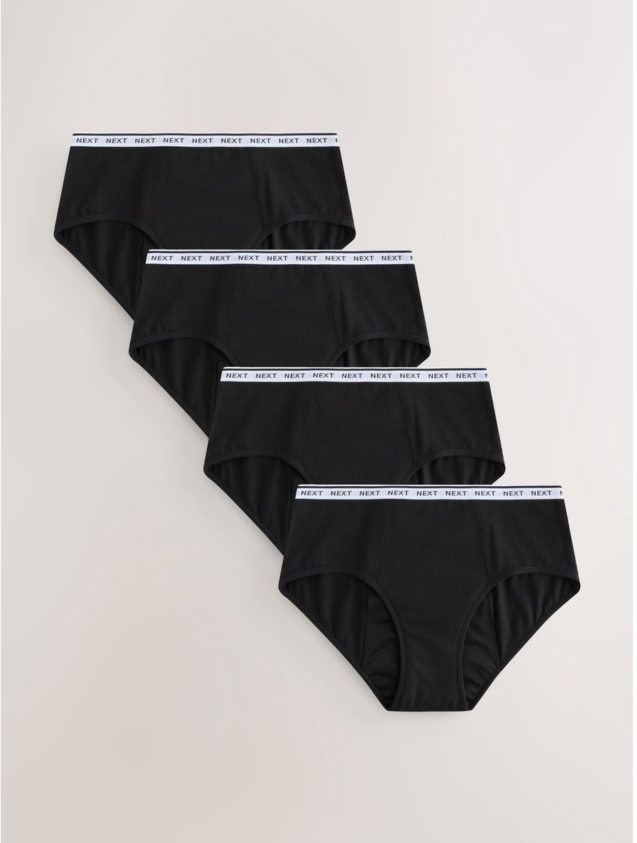 Next Heavy Flow Full Briefs Cotton Period Knickers 4 Pack