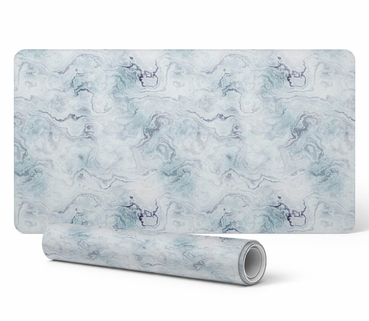 Decoratieve tafelmat met hoogwaardige marmerabstractieprint, 100x50 cm