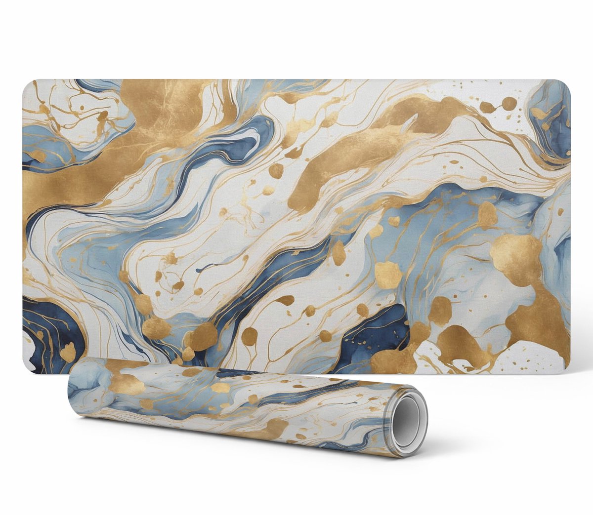 Gaming beschermmat voor toetsenbord en muis met abstract golvenpatroon, 90x45 cm